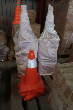 Palle med afspærringskegler