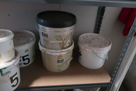 Reol med div. Maling BECKERS m.m.