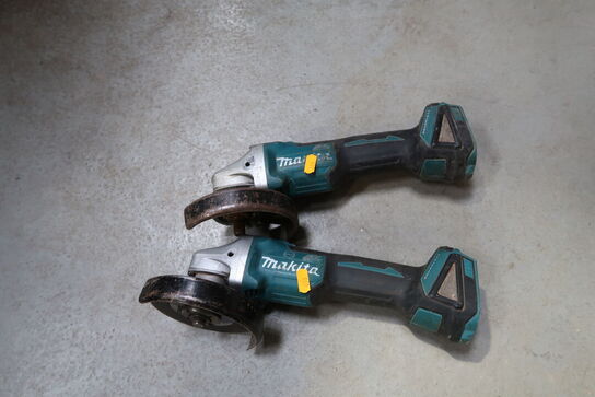 2 stk. akku vinkelslibere MAKITA DGA506