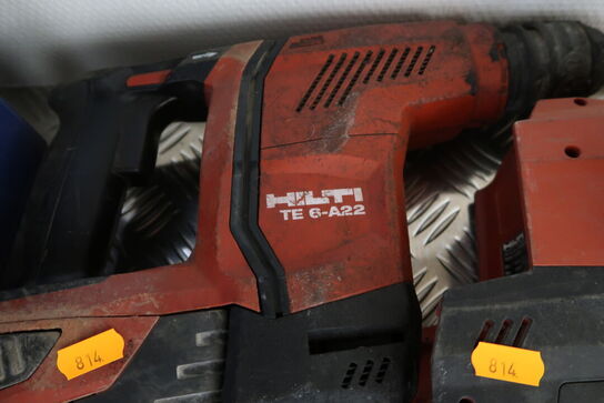 Akku borehammer HILTI TE 6-A22 med støvopsamler og 2 stk. batterier