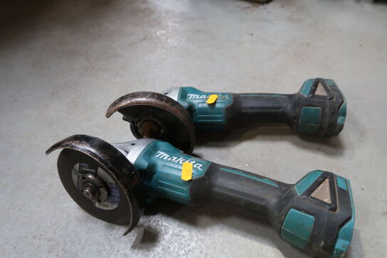2 stk. akku vinkelslibere MAKITA DGA506