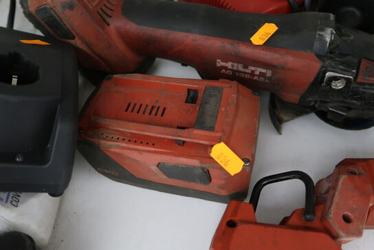Akku vinkelsliber HILTI AG 125-A22 med 2 stk. batterier og lader
