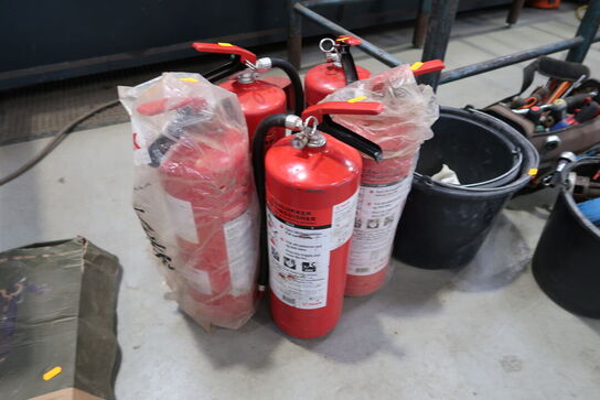 5 stk. pulverslukkere