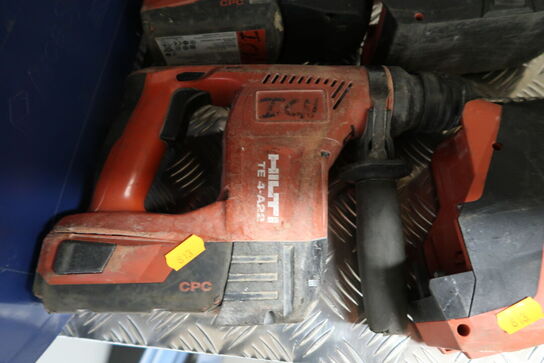 Akku borehammer HILTI TE 4-A22 med støvopsamler, batteri og lader