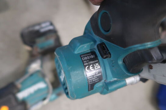 2 stk. akku håndværktøj MAKITA DJR187, DBS180 med 2 stk. batterier