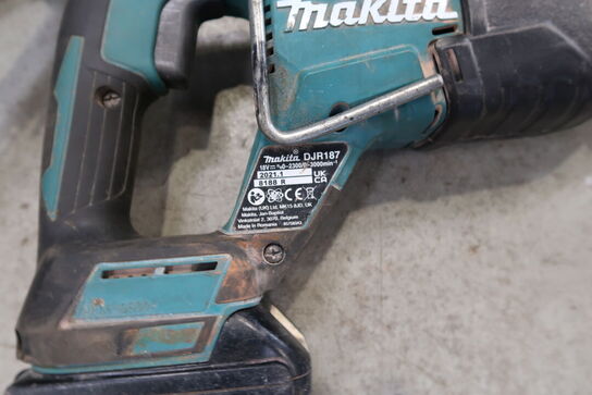 2 stk. akku håndværktøj MAKITA DJR187, DBS180 med 2 stk. batterier