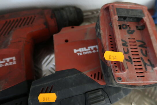 Akku borehammer HILTI TE 6-A22 med støvopsamler og 2 stk. batterier