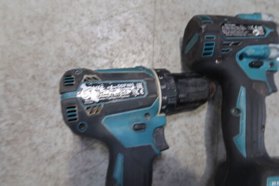 2 stk. akku håndværktøj MAKITA DDF485, DTW300 med 2 stk. batterier