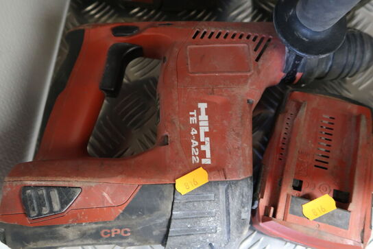 Akku borehammer HILTI TE 4-A22 med 2 stk. batterier