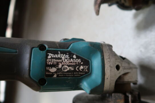 2 stk. akku vinkelslibere MAKITA DGA506