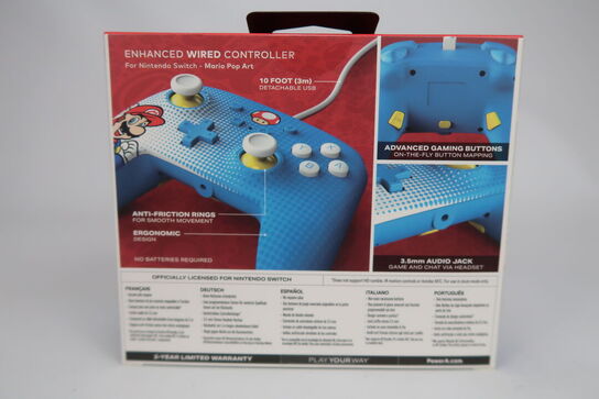 
4 stk. Nintendo Switch PowerA Wired Controller - Mario Pop Art 