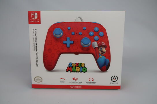 7 stk. Nintendo Switch PowerA Wired Controller - Super Mario