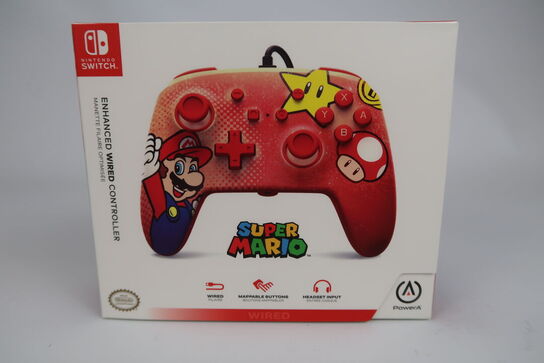 4 stk. Nintendo Switch PowerA Wired controller - Super Mario Bros Wired