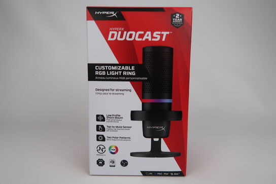 HyperX DuoCast - RGB USB Mikrofon Black