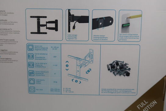 Universal TV-vægbeslag 32-65" Full Motion, ISY IWB 6200 