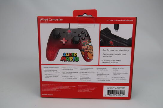 4 stk. Nintendo Switch PowerA Wired controller - Super Mario Bros Wired
