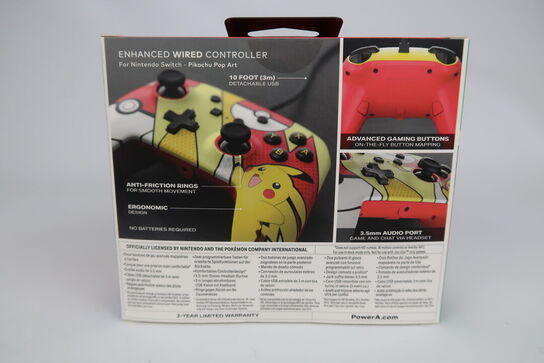 4 stk. Nintendo Switch PowerA Wired Controller - Pop Art Pokémon Go