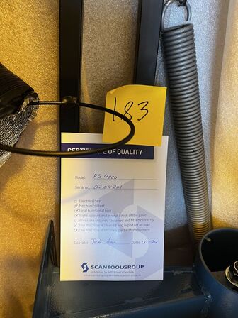 Ventilation arm & certificate