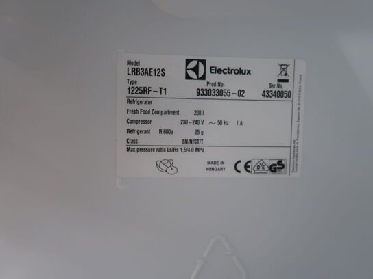 Køleskab inbygnings 208 Ltr. ELEXTROLUX LRB3AE12S