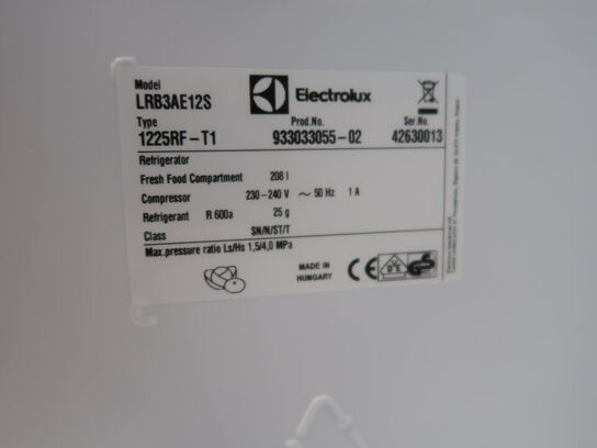 Køleskab inbygnings 208 Ltr. ELEXTROLUX LRB3AE12S