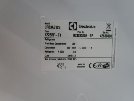 Køleskab inbygnings 208 Ltr. ELEXTROLUX LRB3AE12S