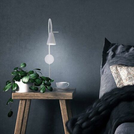 5  stk. casalux led Sengelampe med fleksibel arm i hvid(ubrugt)