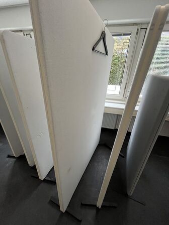 Seks støjskærme, assorterede