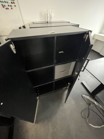 Tre kontorskabe, EFG. 