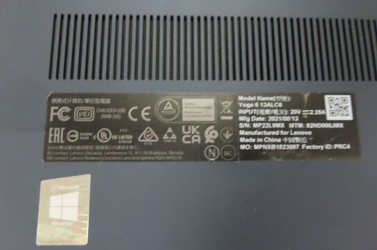 Bærbar computer LENOVO YOGA 6