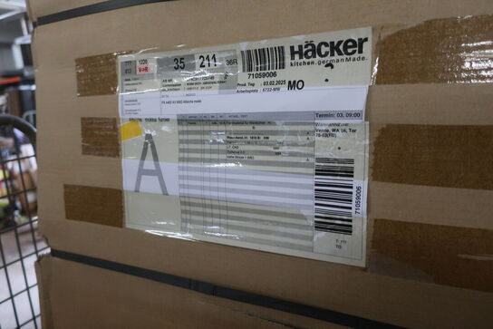 Div. køkkeskabe HÄCKER og tilbehør, udstillingsmodel