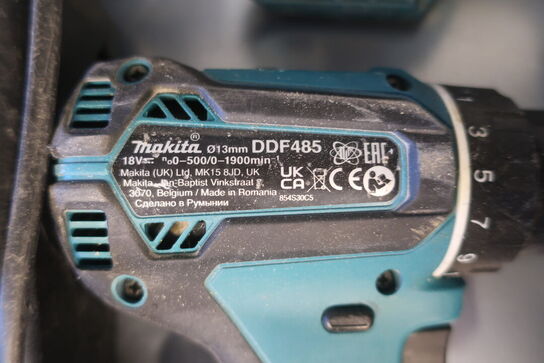 5 stk. el-værktøj MAKITA og 3 stk. lader, uden batterier 