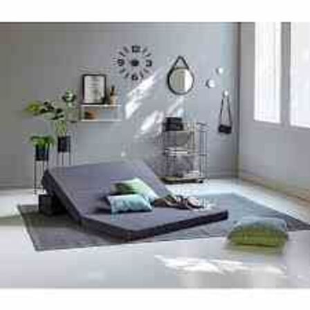 Sleepy foldemadras og sofa L: 240 x B: 140 x H: 10 cm Lysegrå 