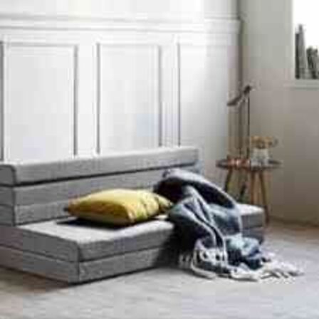 Sleepy foldemadras og sofa L: 240 x B: 140 x H: 10 cm Lysegrå 