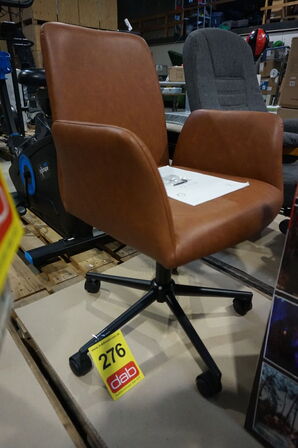 Naya Skrivebordsstol, Retro læderlook Cognac 