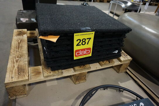 8 stk Gummifliser Grå 50x50cm UniSoft