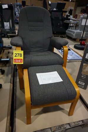 Otium lænestol inkl. fodskammel - grå 