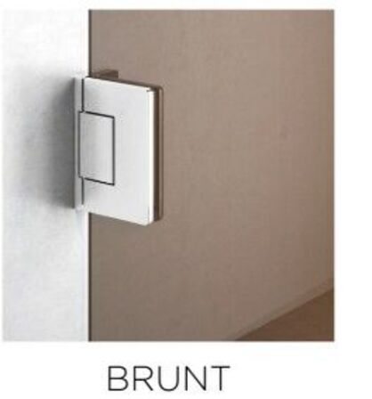 DLA30 Lucca 30 dobbelt svingdøre, 8mm Brun glas, Krom hængsler