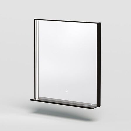 Frame sort spejl med touchsensor, 80cm