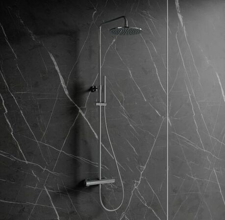 Termostatisk krom brusersæt til udsat installation, ny I boks