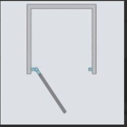 DWS205 Walk-In 205 fastvæg 8mm klart glas sort profil