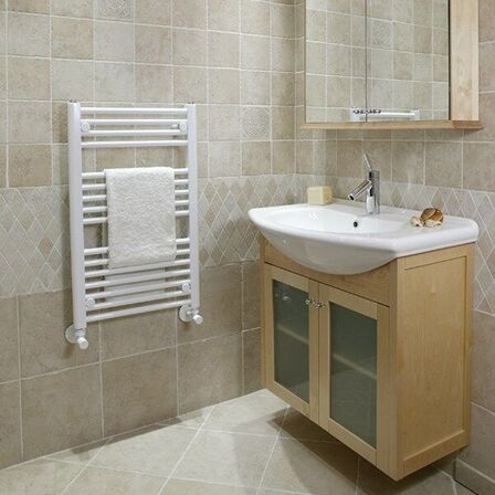  AHC6540Asola hvidt håndklædetørrer 650x400mm