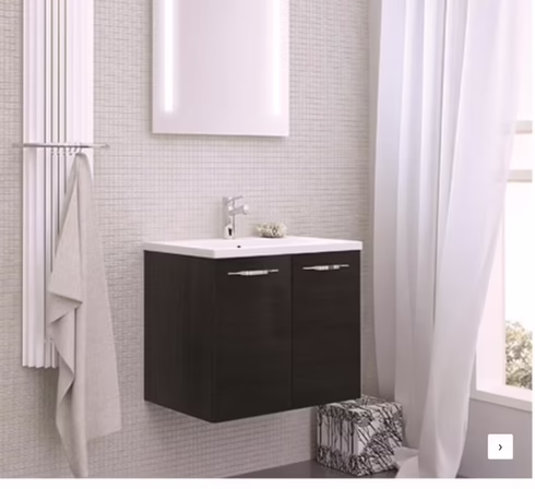 Hvid Højglans DA67 + VB6 Alba vaskeskab 590 x 380 hvid højglans