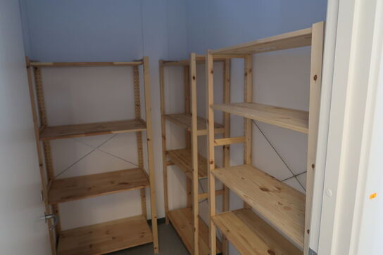 3 stk. lagerreoler uden indhold