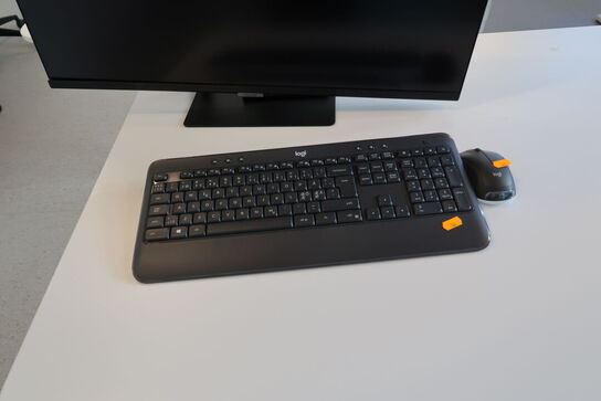 Computerskærm SAMSUNG S32A600UUU med tastatur og mus 