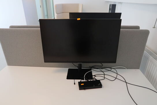 Computerskærm SAMSUNG S32A600UUU med dockingstation LENOVO