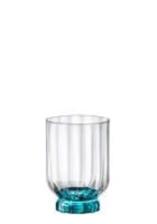 12 stk. Vandglas Florian m/ blå fod 30 cl Restlager