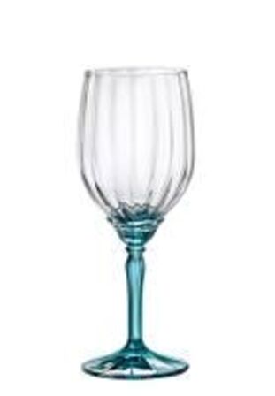 12 stk. Hvidvinsglas Florian m/ blå stilk 38 cl Restlager