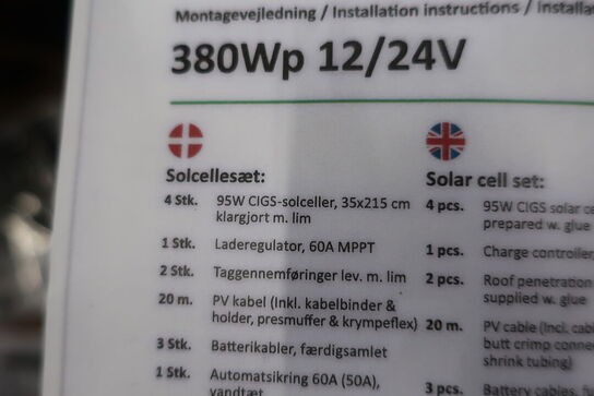 4 stk. solcellepaneler