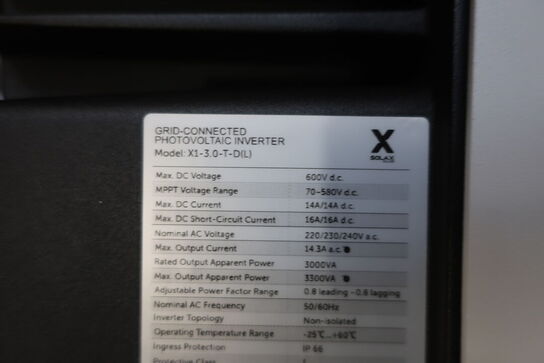 Inverter SOLAX Grid-Connected Photovoltaic Inverter X1-3.0-T-D(L)
