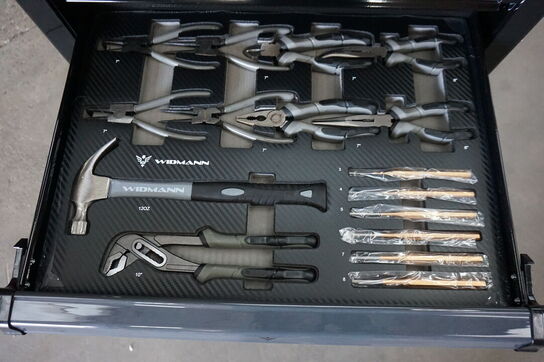 Widmann Compact two værktøjsvogn. Syv skuffer inkl. værktøj 